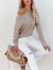 Milan Kiss Sweatshirt in Beige