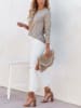 Milan Kiss Sweatshirt in Beige