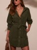 Milan Kiss Cordkleid in Khaki