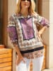 Milan Kiss Bluse in Lila/ Creme