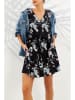 Milan Kiss Kleid in Schwarz/ Hellblau