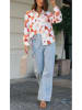 Milan Kiss Bluse in Weiß/ Orange