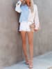 Milan Kiss Hemd in Hellblau/ Beige