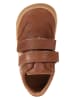 POM POM Leder-Sneakers in Braun