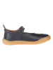 POM POM Leder-Spangenballerinas in Dunkelblau
