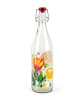 Trendy Kitchen by EXCÉLSA Fles "Blooming" oranje/transparant - 1 l
