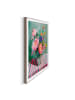 Orangewallz Ingelijste kunstdruk "Flower Stripes Pink Green"