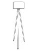 Opviq Standleuchte in Creme/ Hellbraun - (H)138 cm