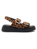 Foreverfolie Sandalen in Braun/ Schwarz