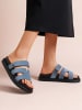 Foreverfolie Pantoletten in Hellblau