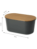Echtwerk Brotbox "Fresh" in Schwarz - (B)37 x (H)17 x (T)21,5 cm