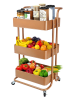Echtwerk Küchenwagen in Kupfer - (B)43 x (H)86 x (T)32 cm