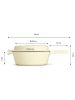 Echtwerk 2tlg. Set: Topf mit Deckel in Creme - Ø 26,5 cm