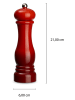 Echtwerk 2-delige set: zout- & pepermolen rood - (H)21 x Ø 6 cm