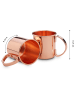 Echtwerk 4-delige set: cocktailbekers koperkleurig - 500 ml
