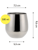 Echtwerk 6er-Set: Weinbecher in Silber - 500 ml