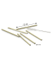 Echtwerk 6-delige set: rietjes goudkleurig - (H)12 cm