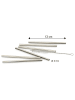 Echtwerk 6-delige set: rietjes zilverkleurig - (H)12 cm