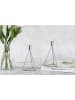 Echtwerk 2-delige set: kaarshouder "Diamant" zilverkleurig - (B)9,5 x (H)16,5 cm
