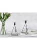 Echtwerk 2-delige set: kaarshouders "Diamant" zwart - (B)9,5 x (H)16,5 cm
