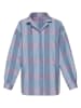 Naturana Pyjama-Oberteil in Blau/ Rosa