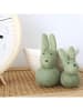 FILZLIG 2-delige set: decoratieve figuren "Konijnen Duo" groen