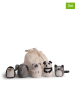 FILZLIG 5er-Set: Dekoanhänger "Zootiere" in Grau/ Weiß/ Hellbraun - (H)9,5 x Ø 6 cm
