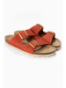 BACKSUN Leder-Pantoletten "Bali" in Orange