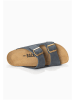 BACKSUN Leder-Pantoletten "Bali" in Grau