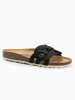 BACKSUN Leren instappers "Trapeze" zwart