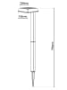 näve LED-Solar-Gartenstecker "Sigi" in Schwarz - (B)15 x (H)75 x (T)15 cm
