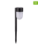 näve 2er-Set: LED-Solarerdspieß "Sina" in Schwarz - (H)47,2 x Ø 8 cm