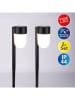 näve 2er-Set: LED-Solarerdspieß "Sina" in Schwarz - (H)47,2 x Ø 8 cm