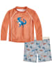 Playshoes 2-delige zwemoutfit "Dino" okergeel