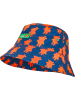 Playshoes Wende-Sonnenhut in Blau/ Orange