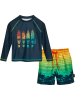 Playshoes 2-delige zwemoutfit donkerblauw/meerkleurig
