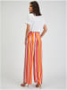 orsay Marlenehose in Creme/ Rot/ Orange