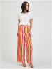 orsay Marlenehose in Creme/ Rot/ Orange