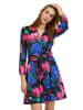 orsay Kleid in Schwarz/ Pink/ Blau