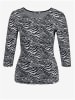 orsay Longsleeve in Weiß/ Schwarz