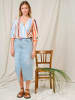 orsay Bluse in Hellblau/ Orange/ Creme