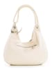 Anna Morellini Leder-Schultertasche "Alba" in Beige - (B)38 x (H)34 x (T)10 cm