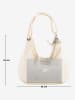 Anna Morellini Leder-Schultertasche "Alba" in Beige - (B)38 x (H)34 x (T)10 cm