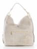 Anna Morellini Leder-Shopper "Caroline" in Beige - (B)42 x (H)38 x (T)17 cm