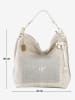 Anna Morellini Leder-Shopper "Caroline" in Beige - (B)42 x (H)38 x (T)17 cm