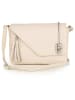 Anna Morellini Leren schoudertas "Lola" beige - (B)24 x (H)18 x (D)6 cm
