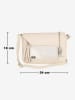 Anna Morellini Leren schoudertas "Lola" beige - (B)24 x (H)18 x (D)6 cm