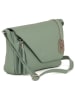 Anna Morellini Leren schoudertas "Lola" groen - (B)24 x (H)18 x (D)6 cm