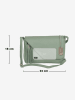 Anna Morellini Leren schoudertas "Lola" groen - (B)24 x (H)18 x (D)6 cm