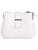 Anna Morellini Leren schoudertas "Ciosa" wit - (B)22 x (H)17 x (D)10 cm